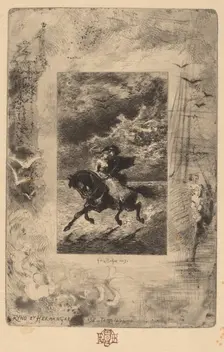 Ryno et Hermangarde (Ryno and Hermangarde), 1847-1898. Creator: Felix Hilaire Buhot