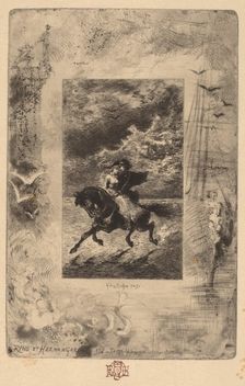 Ryno et Hermangarde (Ryno and Hermangarde), 1847-1898. Creator: Felix Hilaire Buhot