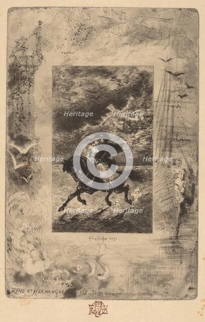 Ryno et Hermangarde (Ryno and Hermangarde), 1847-1898. Creator: Felix Hilaire Buhot.