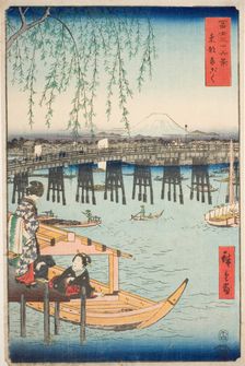 Ryogoku Bridge in the Eastern Capital (Toto Ryogoku), from the series "Thirty-six Views...", 1858. Creator: Ando Hiroshige