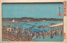 Ryogoku Hanabi no Zu, ca. 1841., ca. 1841. Creator: Ando Hiroshige