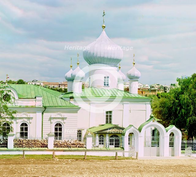 Rzhev: Church of the Transfiguration of the Savior, 1910. Creator: Sergey Mikhaylovich Prokudin-Gorsky.