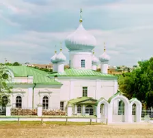 Rzhev: Church of the Transfiguration of the Savior, 1910. Creator: Sergey Mikhaylovich Prokudin-Gorsky