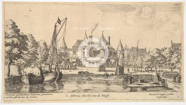 S. Anthonis Marckt met de Waegh, 17th century. Creator: Reinier Zeeman.