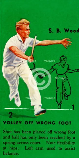 'S. B. Wood - Volley Off Wrong Foot', c1935. Creator: Unknown.
