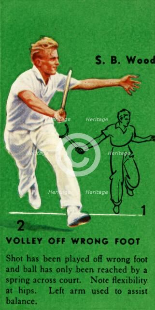'S. B. Wood - Volley Off Wrong Foot', c1935. Creator: Unknown.