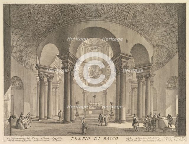 S. Constanza (erroneously callled Temple of Bacchus) (Veduta interna del Sepolcro di S..., ca. 1756. Creator: Giovanni Battista Piranesi.