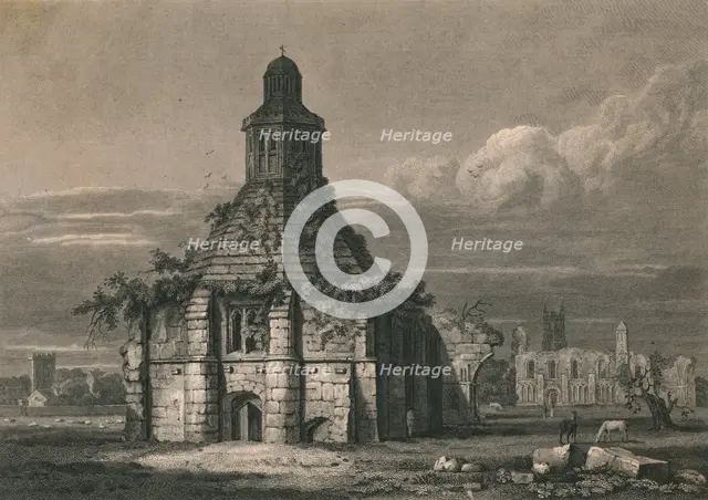 'S. E. View of The Abbey Kitchen - Glastonbury, Somersetshire', 1814. Artist: C Pote.