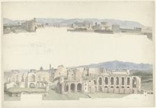 S. Giovanni E Paolo, The Villa Mattei and the Imperial Palaces, c.1809-c.1812. Creator: Josephus Augustus Knip