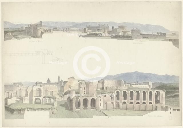 S. Giovanni E Paolo, The Villa Mattei and the Imperial Palaces, c.1809-c.1812. Creator: Josephus Augustus Knip.