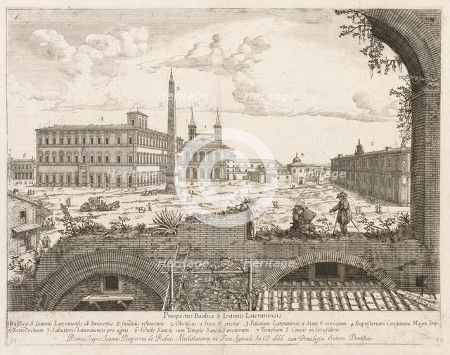 S. Giovanni in Laterano from "Prospectus Locurum Urbis Romae Insign[ium]", 1666. Creator: Lievin Cruyl (Flemish, c. 1640-c. 1720).