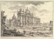 S. Giovanni in Laterano, main façade, with Palace and Scala Santa on the right (Veduta..., ca. 1749. Creator: Giovanni Battista Piranesi