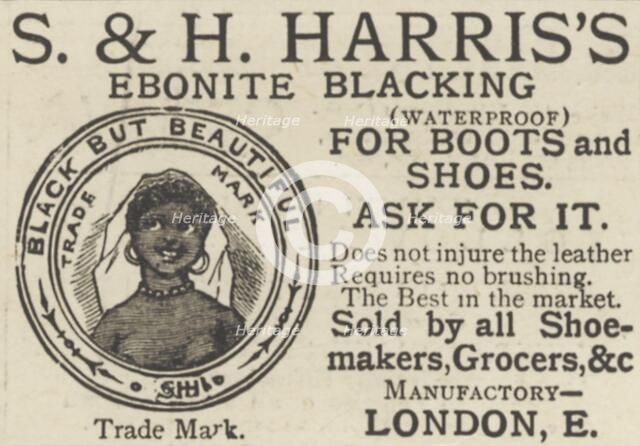 S & Harris's Ebonite Blacking, 1893. Artist: Unknown