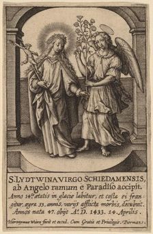 S. Lydtwina Virgo Schiedamensis .... Creator: Hieronymous Wierix