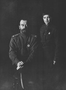 S.M.Nicolas II, Commandant supreme des armees Russes de terre et de mer : et S.A.I. Le..., c1916. Creator: Unknown