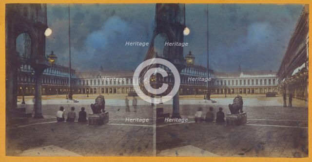 S. Marco/St. Marks Square, Venice, about 1865. Creator: Unknown.