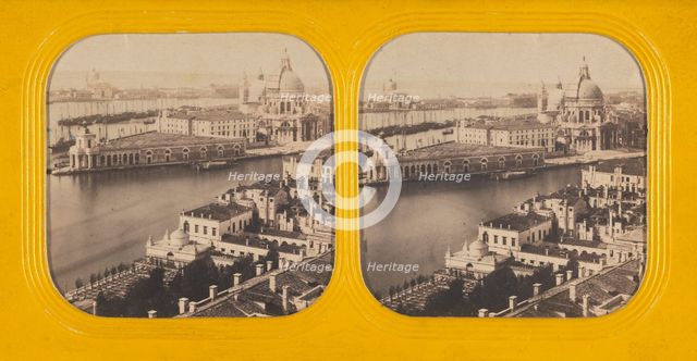 S.Maria della Salute, dogana e giudecca, giard Reale, 1860s. Creator: Charles Gaudin.