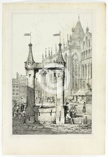 S'Omer, Strasbourg, 1833. Creator: Samuel Prout.