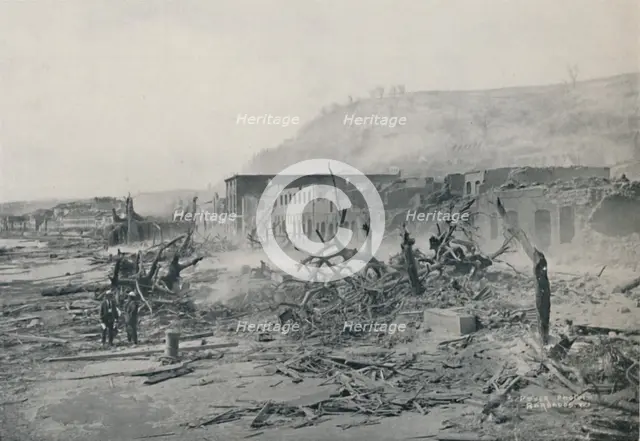 'S. Pierre After The Eruption', 1916. Artist: Unknown.
