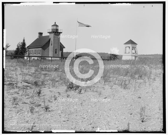 S.S. Manitou passing the point, Harbor Pt., Mich., c1908. Creator: Unknown.