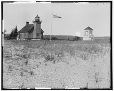 S.S. Manitou passing the point, Harbor Pt., Mich., c1908. Creator: Unknown