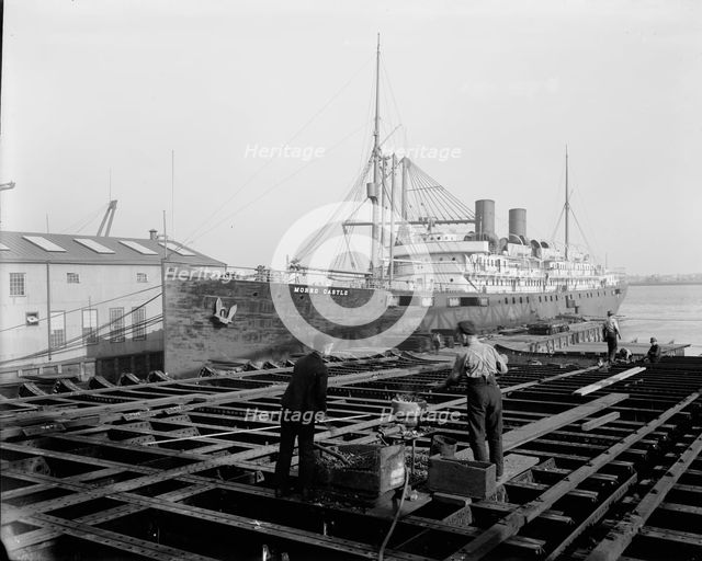 S.S. Morro Castle, Cramps Shipyards, Philadelphia, between 1900 and 1901. Creator: Unknown.