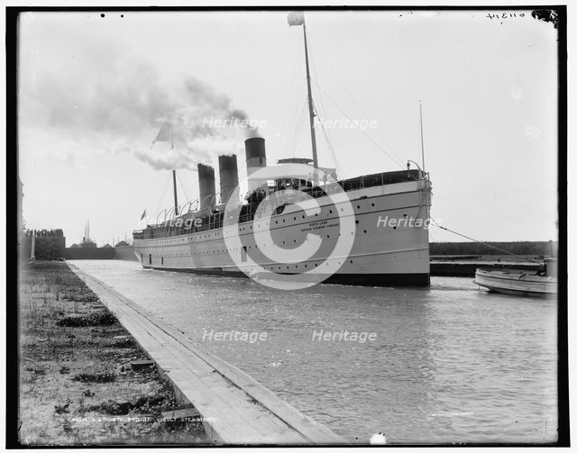 S.S. Northland [sic] at Sault Ste. Marie, between 1890 and 1899. Creator: Unknown.