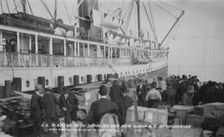 S.S. Alameda with supplies for new railroad at Anchorage, between c1900 and c1930. Creator: Maude Dempsey