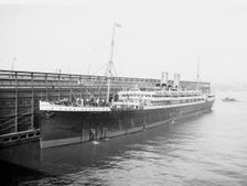 S.S. Bremen, North German Lloyde (i.e. Lloyd) Pier, Hoboken, N.J., The, c1905. Creator: Unknown