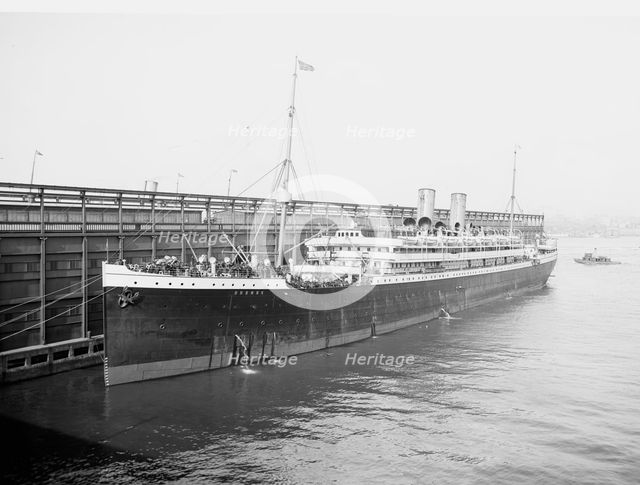 S.S. Bremen, North German Lloyde (i.e. Lloyd) Pier, Hoboken, N.J., The, c1905. Creator: Unknown.