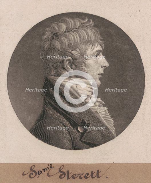 S. Sterett, 1804. Creator: Charles Balthazar Julien Févret de Saint-Mémin.