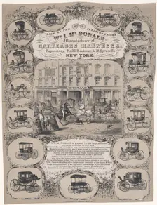 Wm. L. McDonald, Manufacturers of Carriage Harness & Co. Repository, No. 26 Beekman & 1..., 1852-86. Creator: Unknown