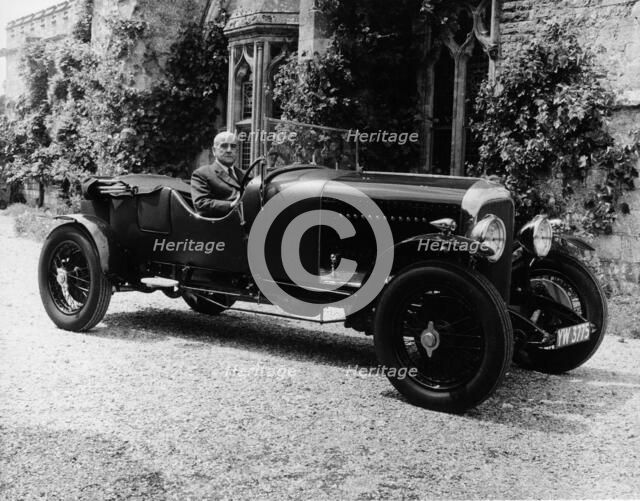 WO Bentley in the driving seat of a Bentley car. Artist: Unknown