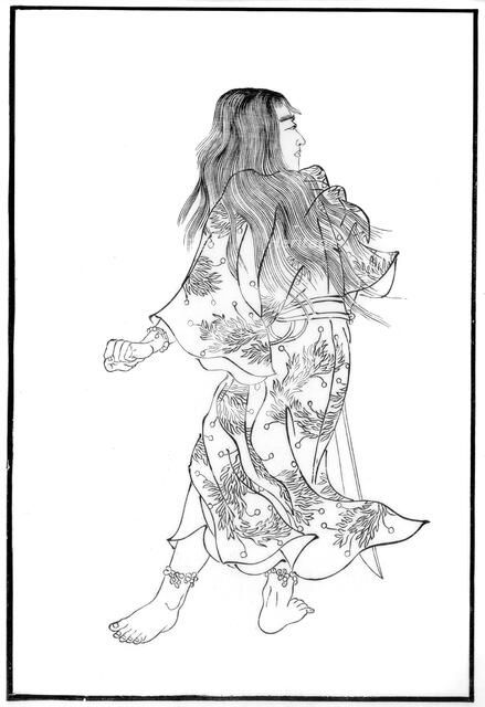 Wo-usn (known as Yamato Takeru), ancient Japanese hero, 19th century (1886). Artist: Unknown