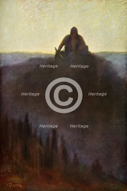 'Wotan Waits in Valhalla for the End with his Broken Spear', 1906.  Creator: Unknown.