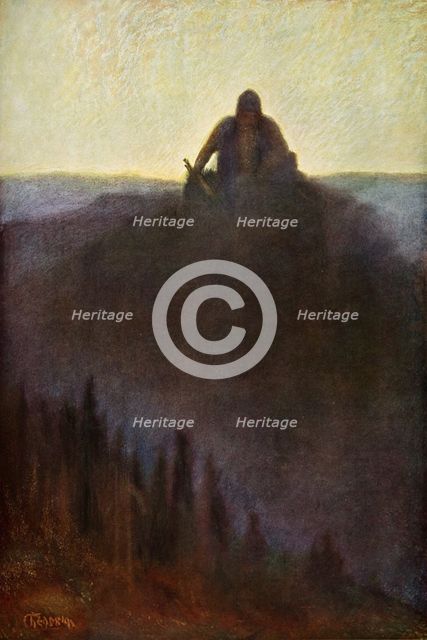 'Wotan Waits in Valhalla for the End with his Broken Spear', 1906.  Creator: Unknown.