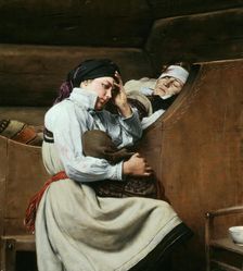 Wounded, 1888. Creator: Carl Fredrik Sundt-Hansen