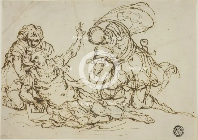 Wounded Warrior and Two Companions, n.d. Creator: Unknown.