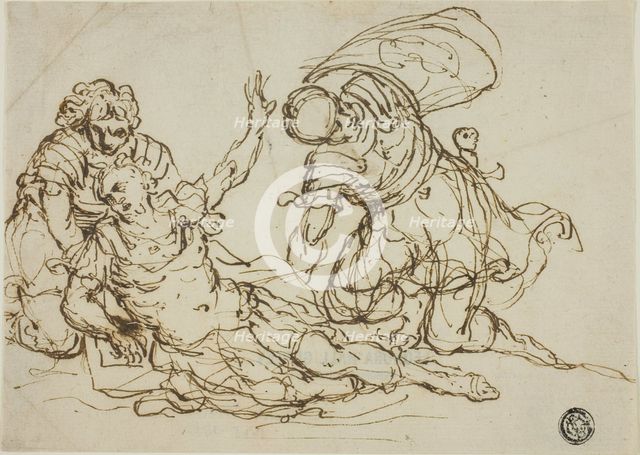 Wounded Warrior and Two Companions, n.d. Creator: Unknown.