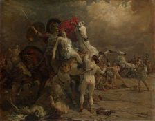 Wounded Amazon Camilla, 1922. Artist: Savitsky, Georgi Konstantinovich (1887-1949)
