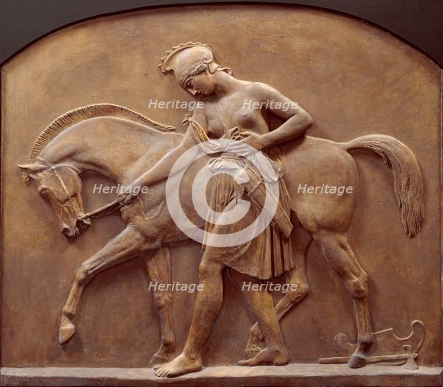 Wounded Amazon and Horse, 1846. Creator: John Gibson.