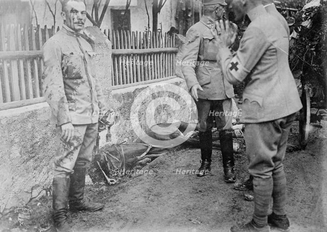 Wounded Austrian Officer on Patrol on Isonzo, between c1910 and c1915. Creator: Bain News Service.