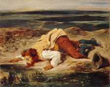 Wounded Brigand (Roman Shepherd), ca 1825. Creator: Delacroix, Eugène (1798-1863)
