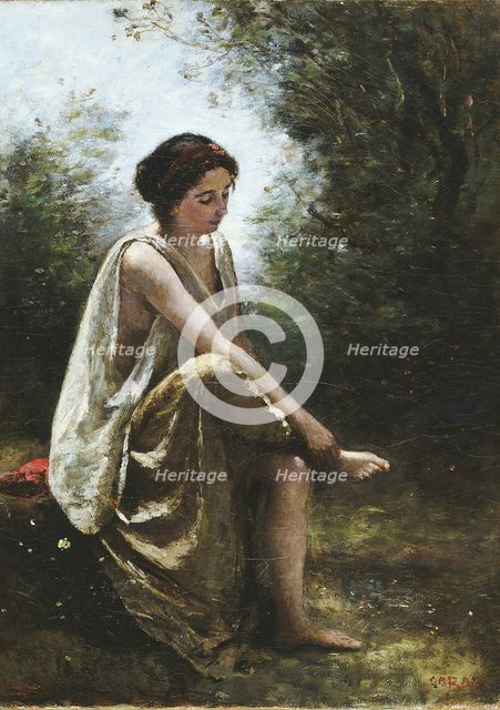 Wounded Eurydice, 1868/70. Creator: Jean-Baptiste-Camille Corot.
