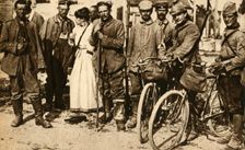 Wounded German prisoners are cared for by the Red Cross, France, First World War, 1914-1918, (1933). Creator: Unknown