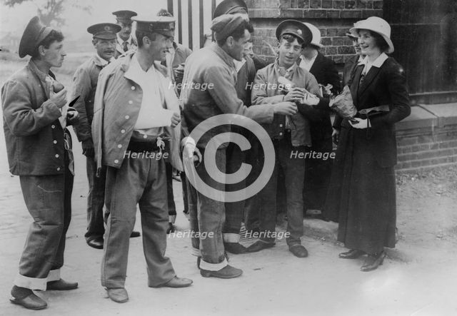 Wounded heroes of the Battle of Mons, 1914. Creator: Bain News Service.