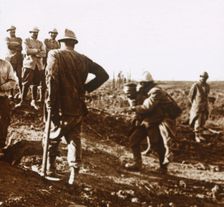 Wounded soldier, Haute Chevauchée, northern France, c1914-c1918