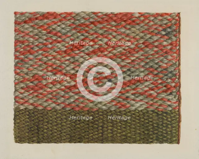 Woven Covering for Chair Back, 1935/1942. Creator: Ingrid Selmer-Larsen.