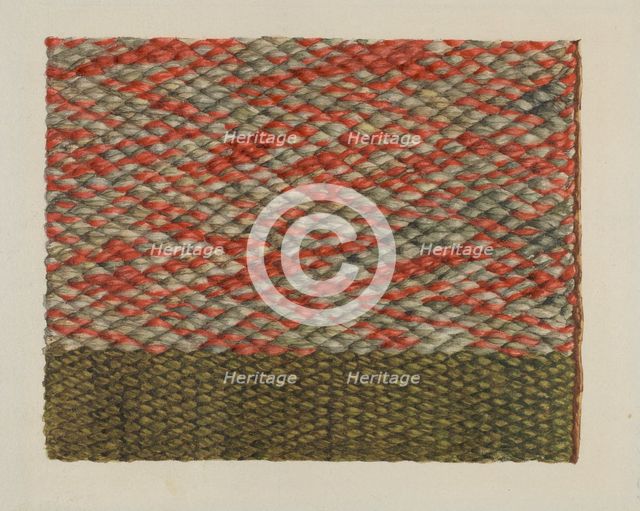 Woven Covering for Chair Back, 1935/1942. Creator: Ingrid Selmer-Larsen.