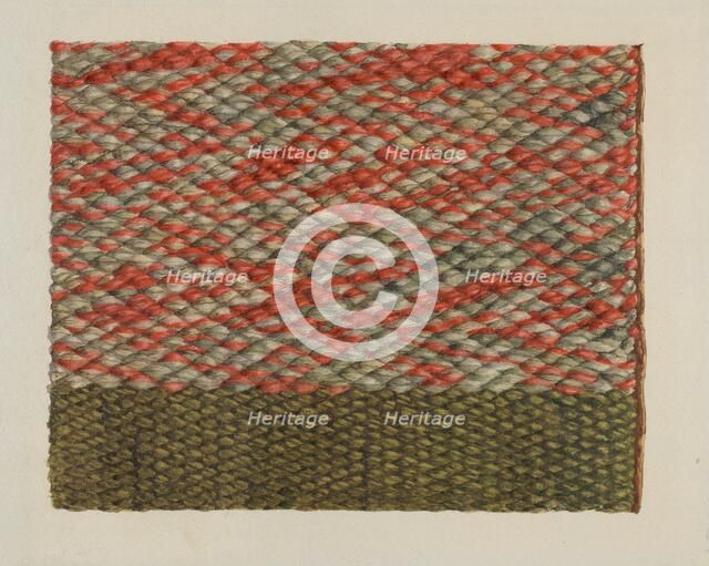 Woven Covering for Chair Back, 1935/1942. Creator: Ingrid Selmer-Larsen.